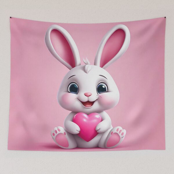 Item preview, Smiling Rabbit with Pink Heart 3 designed and sold by Tom-Johnson.