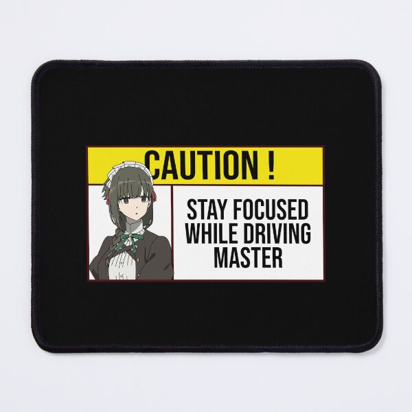 Item preview, Stay focused while driving caution sign cute yuki chan designed and sold by Semzig.