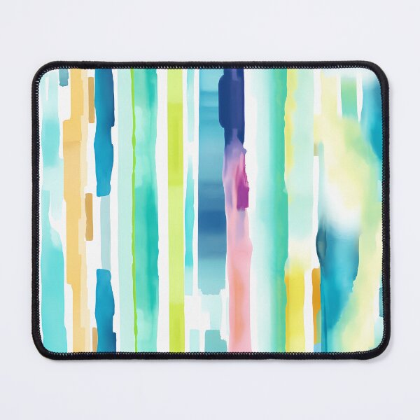 Item preview, Greeny Blue Watercolour Stripes designed and sold by Djarainj.
