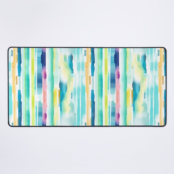 Item preview, Greeny Blue Watercolour Stripes designed and sold by Djarainj.