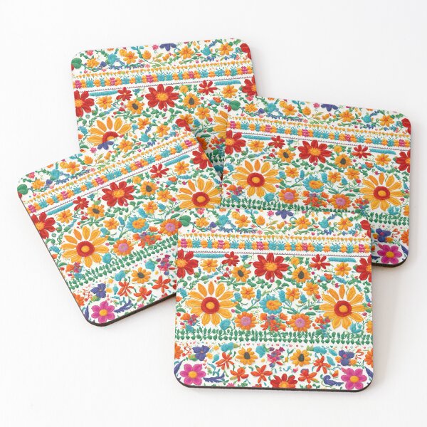 Item preview, Traditional Mexican Floral Embroidery 3 designed and sold by Tom-Johnson.
