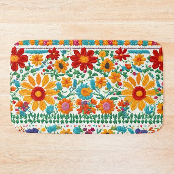 Item preview, Traditional Mexican Floral Embroidery 3 designed and sold by Tom-Johnson.