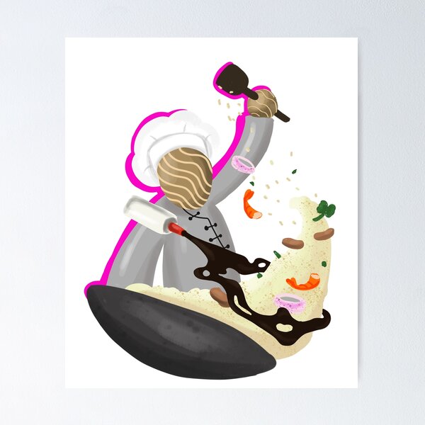 Item preview, Vietnamese Fried Rice Illustration – Seafood Culinary Art designed and sold by BeckiColor.