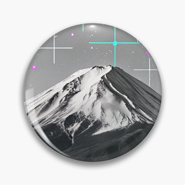 Item preview, Mount Fuji Under a Digital Starry Night – Futuristic Japan Art designed and sold by fc2c.