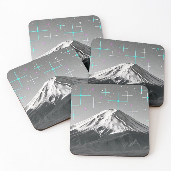 Item preview, Mount Fuji Under a Digital Starry Night – Futuristic Japan Art designed and sold by fc2c.
