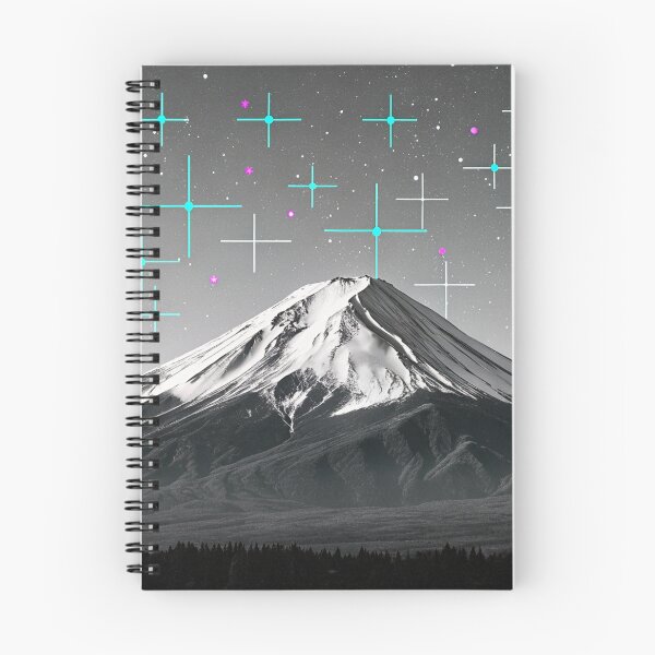 Item preview, Mount Fuji Under a Digital Starry Night – Futuristic Japan Art designed and sold by fc2c.