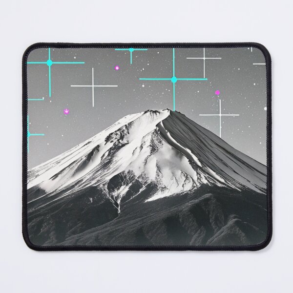 Item preview, Mount Fuji Under a Digital Starry Night – Futuristic Japan Art designed and sold by fc2c.