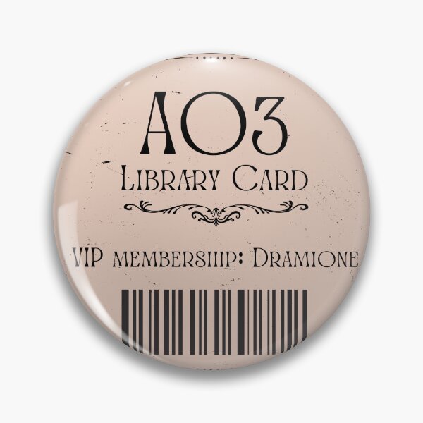 Item preview, AO3 Dramione library card designed and sold by ArtsyTales.
