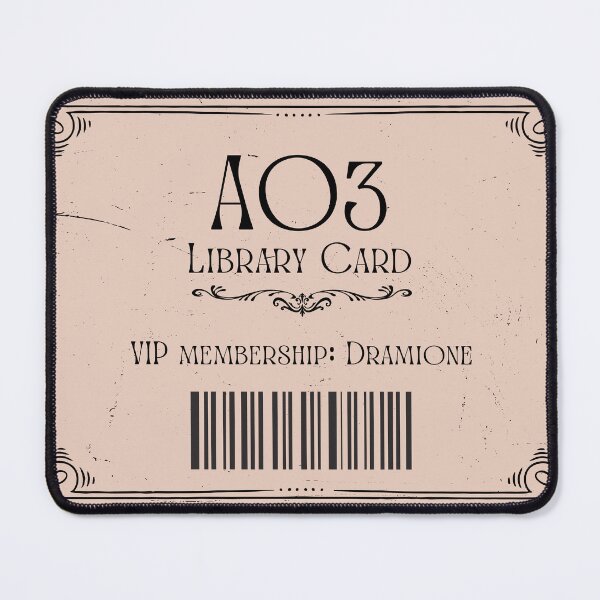 Item preview, AO3 Dramione library card designed and sold by ArtsyTales.