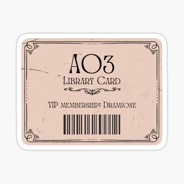 Item preview, AO3 Dramione library card designed and sold by ArtsyTales.