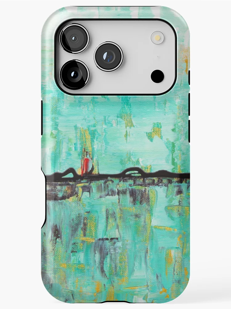Thumbnail 1 of 4, iPhone Case, Red Sails Abstract By Rafi Perez designed and sold by Rafiwashere.