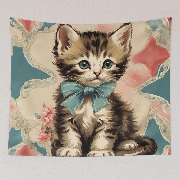 Item preview, Adorable Kitten Wearing Bow designed and sold by Dream Bloom Gallery.