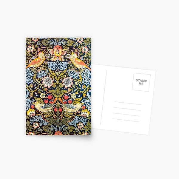 William Morris Strawberry Thief Design 1883 Postcard