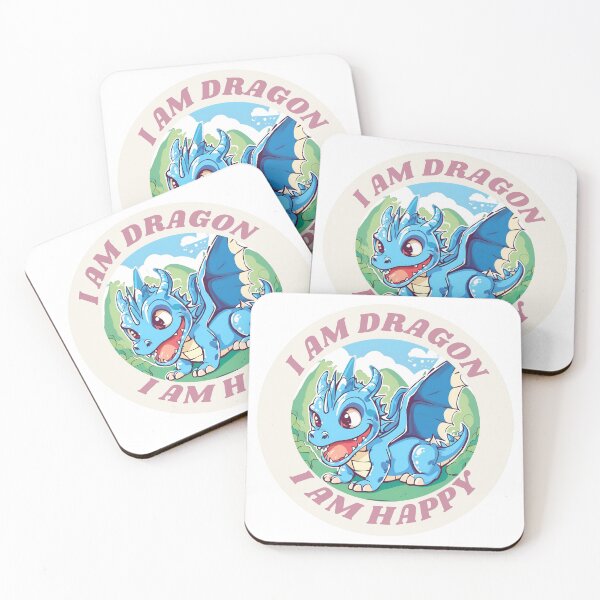 Item preview, Cute blue dragon, bright, smile and happy designed and sold by Vibes-vintage.