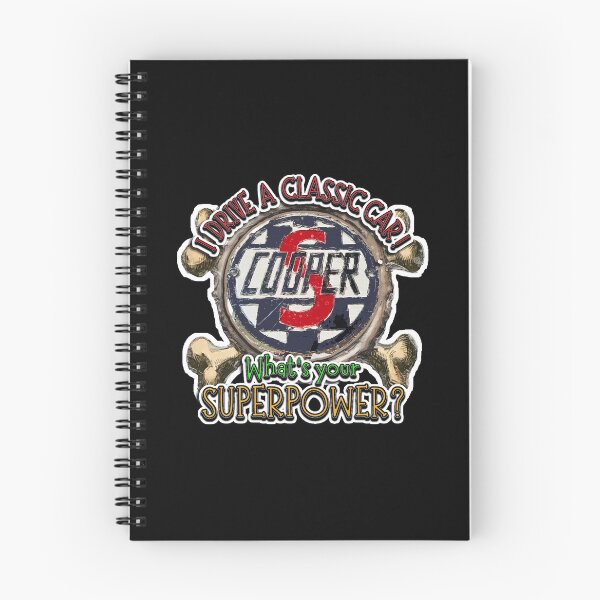 Item preview, I Drive a Classic Car - Mini Cooper S Retro Badge Superpower Design on Black designed and sold by Michael van der Hoorn.