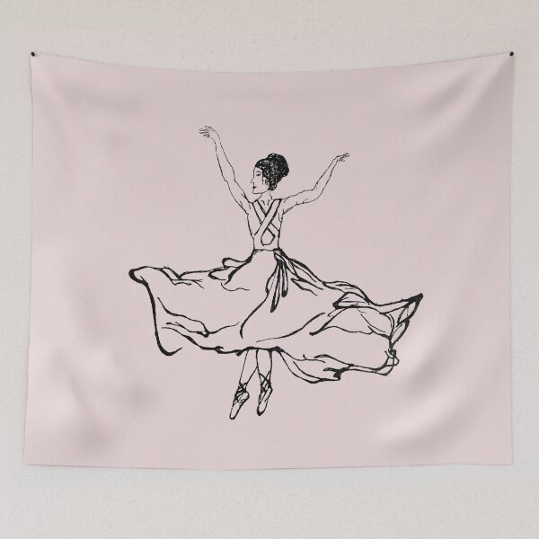 Item preview, line art ballerina designed and sold by elliekurt.