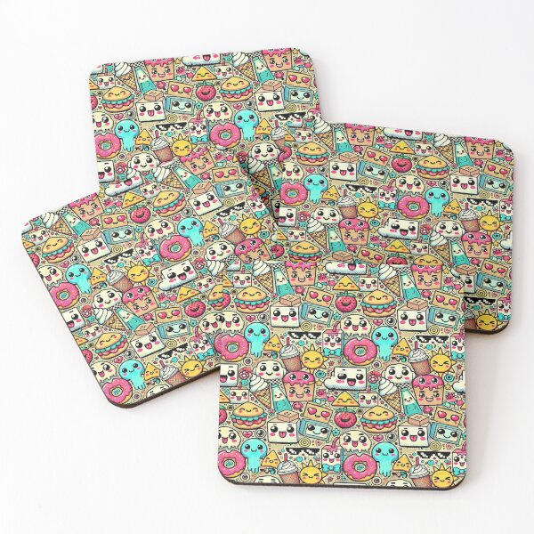 Item preview, Graffiti Fusion Doodle Kawaii Cartoon Faces designed and sold by Myra365Art.