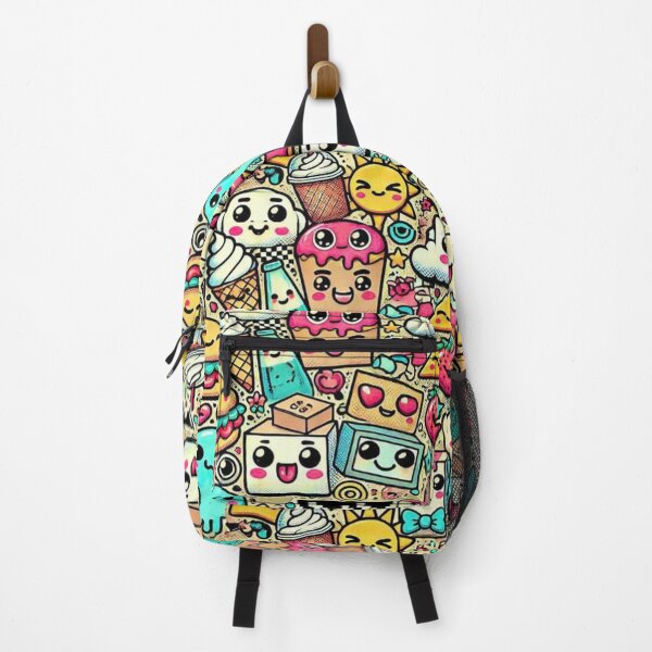Item preview, Graffiti Fusion Doodle Kawaii Cartoon Faces designed and sold by Myra365Art.