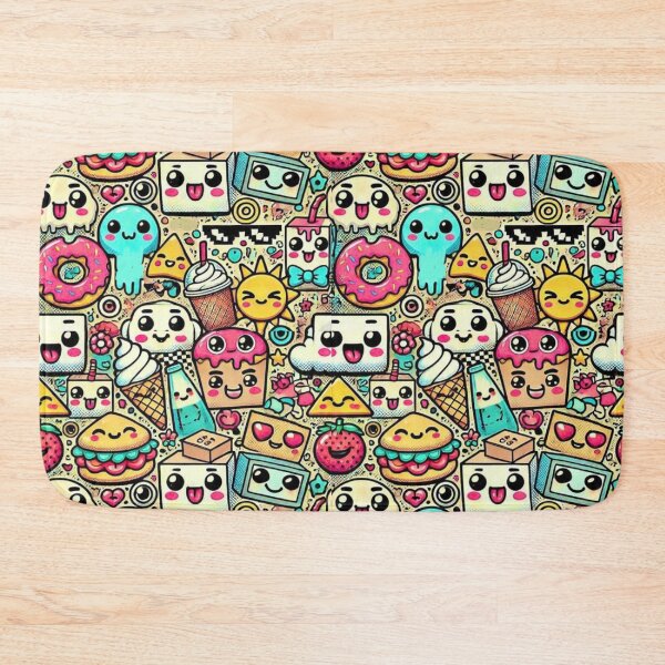 Item preview, Graffiti Fusion Doodle Kawaii Cartoon Faces designed and sold by Myra365Art.