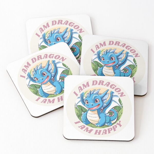 Item preview, Cute blue dragon, bright, smile and happy designed and sold by Vibes-vintage.