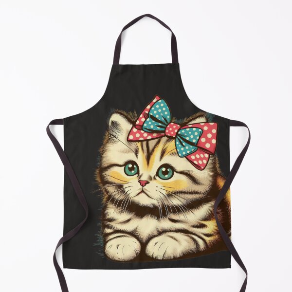 Item preview,  vintage cute  kitten with color bow designed and sold by Expressions-Sel.