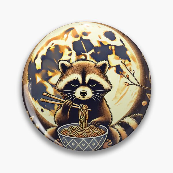 Item preview, Raccoon Eating Instant Noodle Cup designed and sold by Bird182465.