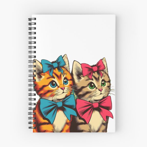 Item preview, vintage cute two kittens with colorful ribbons  designed and sold by Expressions-Sel.