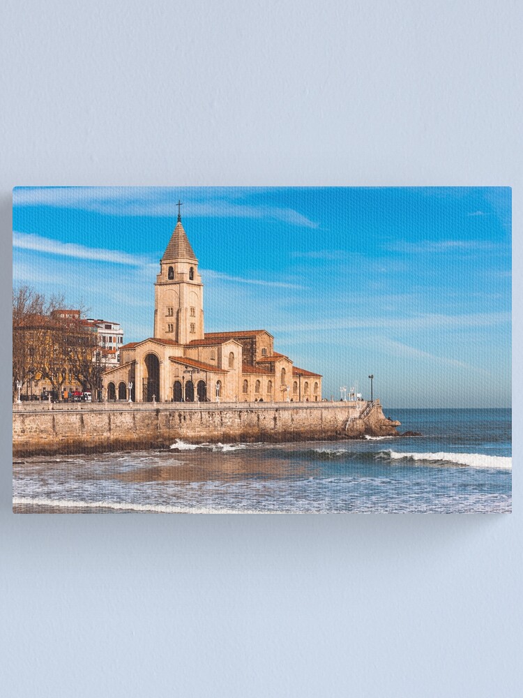 Vista alternativa de Lienzo Vista de Gijón Asturias el norte de España