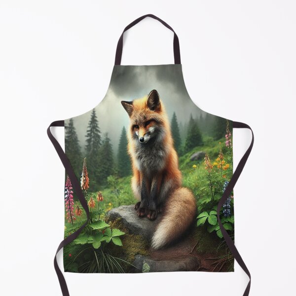 Artikelvorschau, Von KI generierter Fuchs, der auf einem Hügel sitzt entworfen und verkauft von AI-this-is-AI.