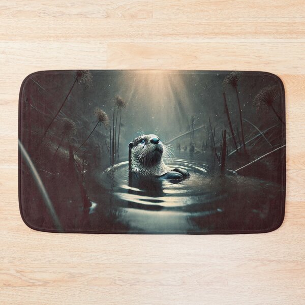 Artikelvorschau, Von KI generierter Otter, der im Wasser schwimmt entworfen und verkauft von AI-this-is-AI.