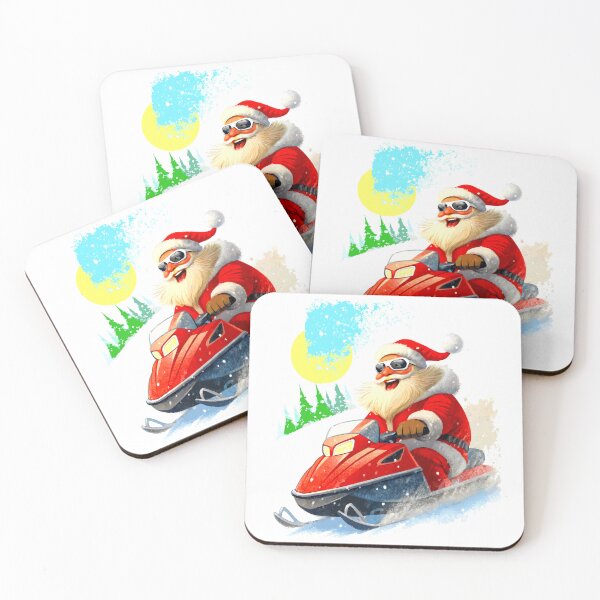 Item preview, Cool Santa Laughing on a Snowy Adventure designed and sold by VikArtStudio.