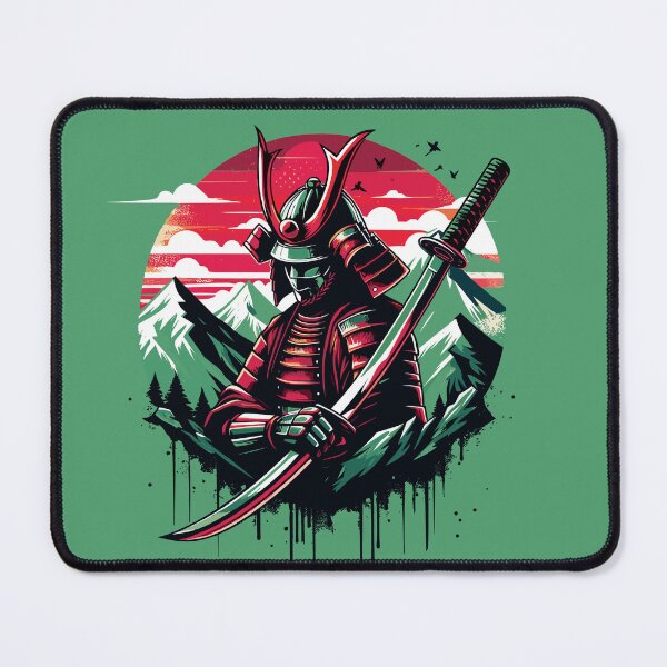 Artikelvorschau, Japanischer Samurai mit Katana-Berg entworfen und verkauft von Erlin Rudho.