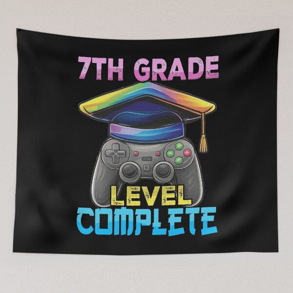 Item preview, 7TH Seventh Grade Level Complete Videogame controller Graduation Hat  designed and sold by Smix Pixels.