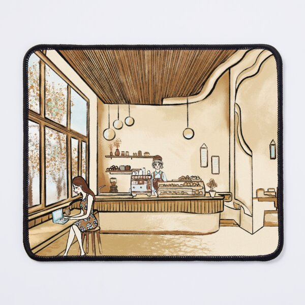Artikelvorschau, Der Holztisch im Wohnzimmer der Loftwohnung steht leer, Sonnenlicht fällt durch das Fenster und beleuchtet das minimalistische Design entworfen und verkauft von Ammi77.