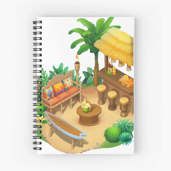 Item preview, Isometric scene with a tiki bar and some furniture on a sand designed and sold by Ekaterina Glazkova.