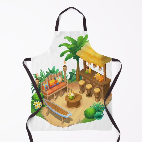 Item preview, Isometric scene with a tiki bar and some furniture on a sand designed and sold by Ekaterina Glazkova.