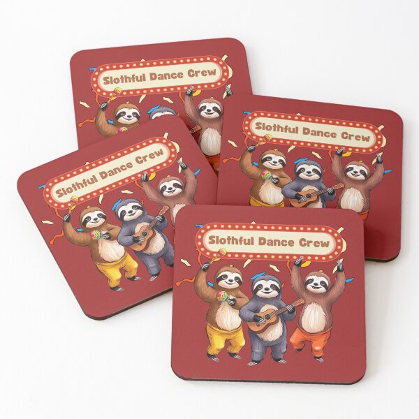Item preview, The Slothful Dance Crew Dancing Sloths Sloth Jam Session Grooving Sloths designed and sold by TolgaSal.