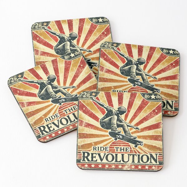 Item preview, Ride the Revolution: Vintage Skateboarding Style designed and sold by bb-tees-by-mlee.
