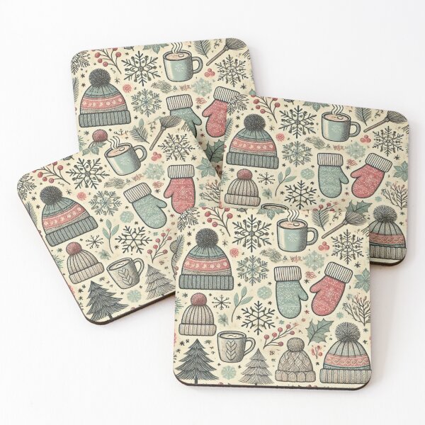 Item preview, Diseño de patrón acogedor de país de las maravillas invernal designed and sold by CanvasWhimsy.