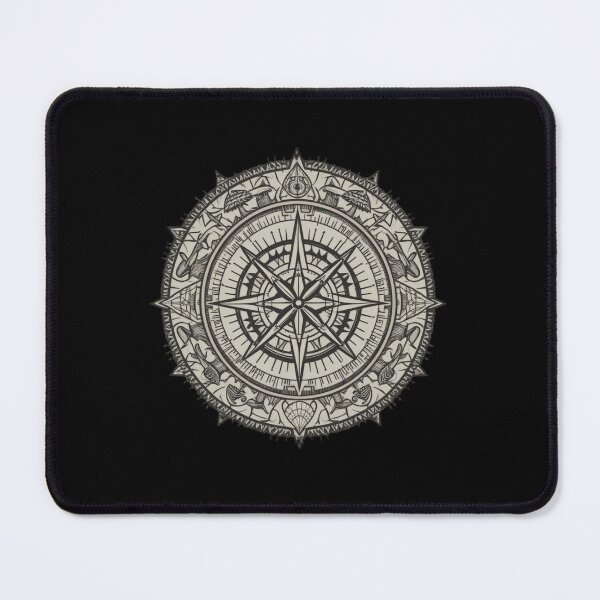 Item preview, Mandala Compass with Travel Elements designed and sold by subhamkapoor.