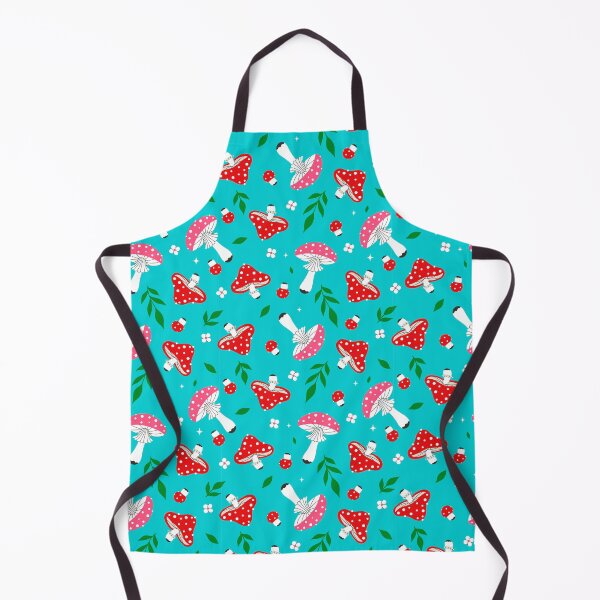 Item preview, fly agarics and leaves on a blue background designed and sold by burbura.