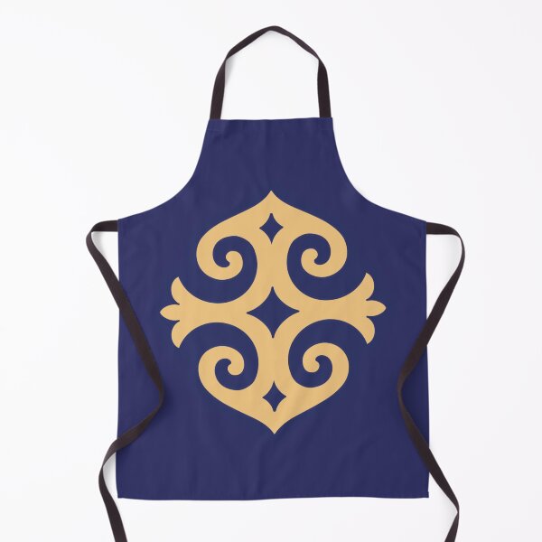 Item preview, Kazakh ornament in beige and dark blue designed and sold by Artyerke.