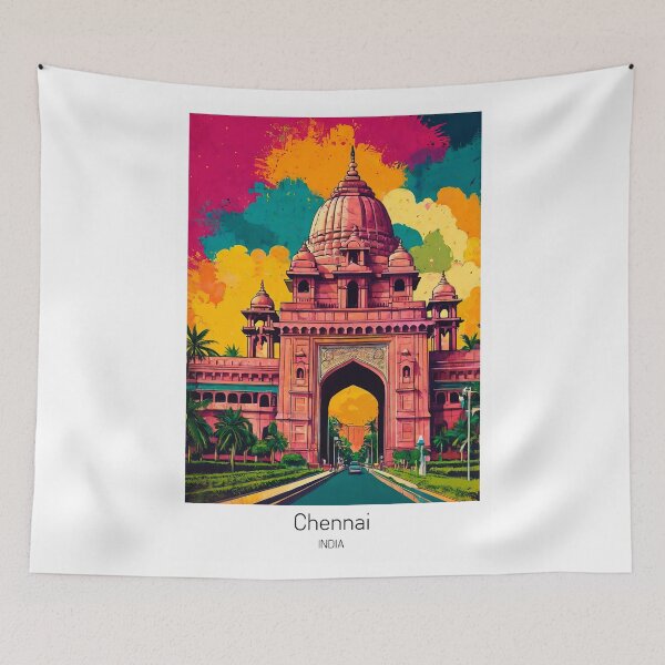 Item preview, Chennai india vintage poster designed and sold by paulrommer.