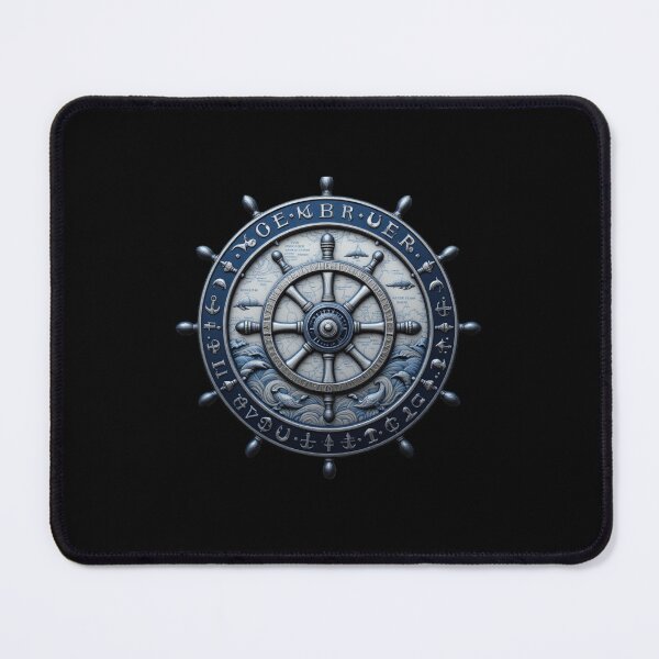Item preview, Ship’s Helm with Nautical Elements designed and sold by subhamkapoor.