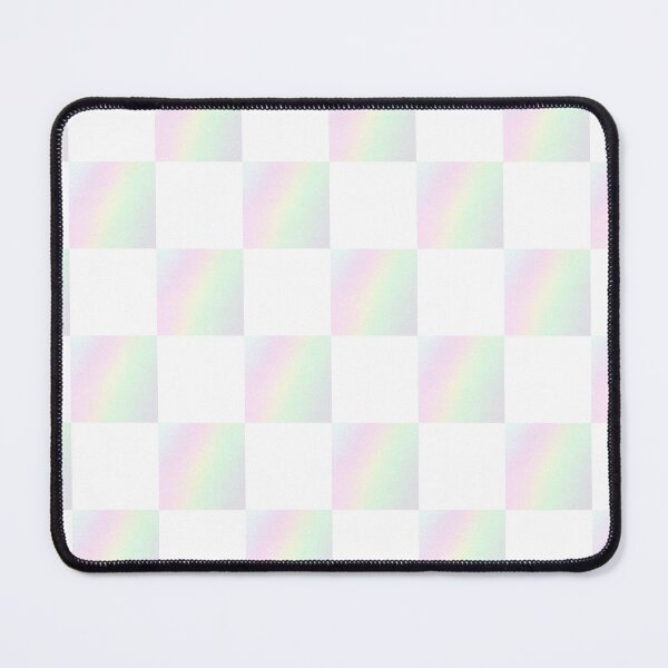 Item preview, Pastel iridescent checkerboard pattern | light color white checker from photography designed and sold by lausn.