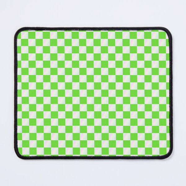 Item preview, Green iridescent checkerboard pattern | light color green checker designed and sold by lausn.