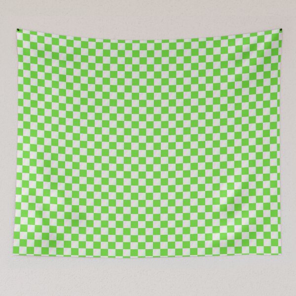 Item preview, Green iridescent checkerboard pattern | light color green checker designed and sold by lausn.