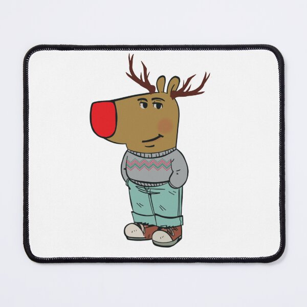 Item preview, Chill Guy meme with Rudolph the red nose reindeer designed and sold by Fatimah Sheikh.
