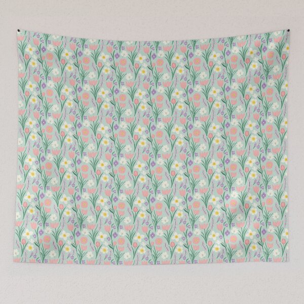 Item preview, spring-themed floral pattern designed and sold by zirconp.