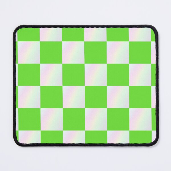 Item preview, Green and iridescent colors check geometric pattern | soft color green checker from photos designed and sold by lausn.